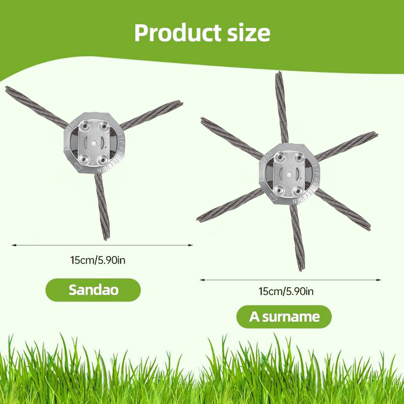 🔥 6" Steel Wire Brush Cutter for Electric Trimmers | Tough on Weeds & Rust👨🌾