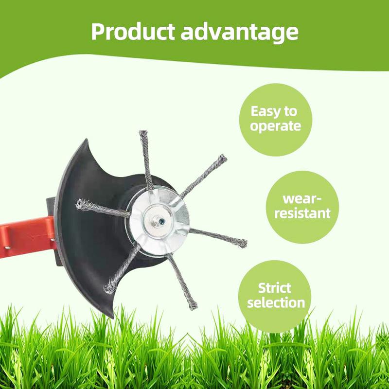🔥 6" Steel Wire Brush Cutter for Electric Trimmers | Tough on Weeds & Rust👨🌾