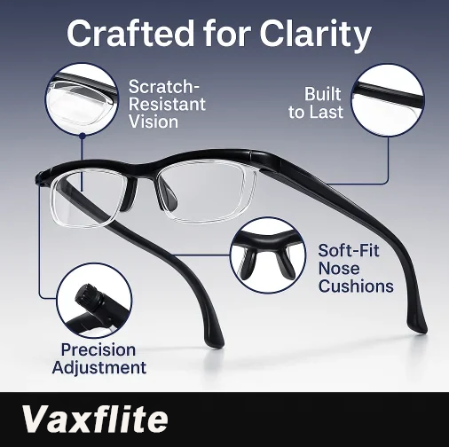 【ADJUSTABLE FOCUS GLASSES】See Every Moment Clearly With Vaxflite!