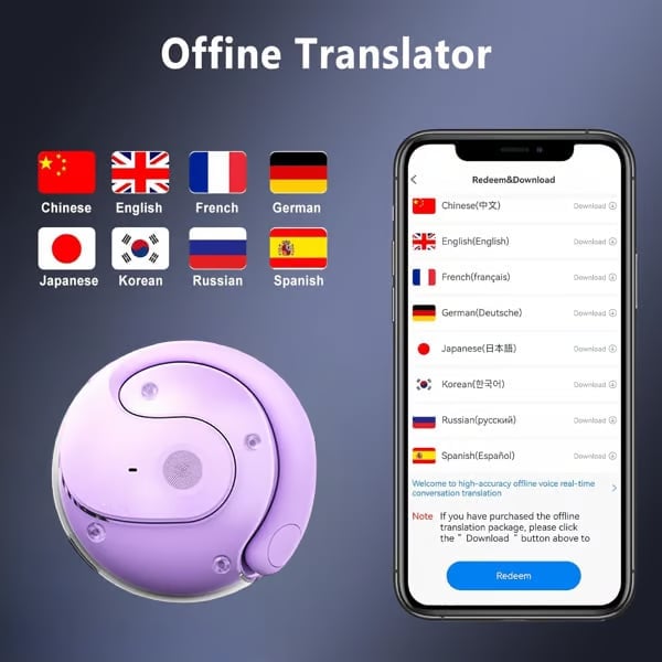 đAI Translation T26 Pro MAX Wireless Bluetooth Translation EarbudsđŠ»