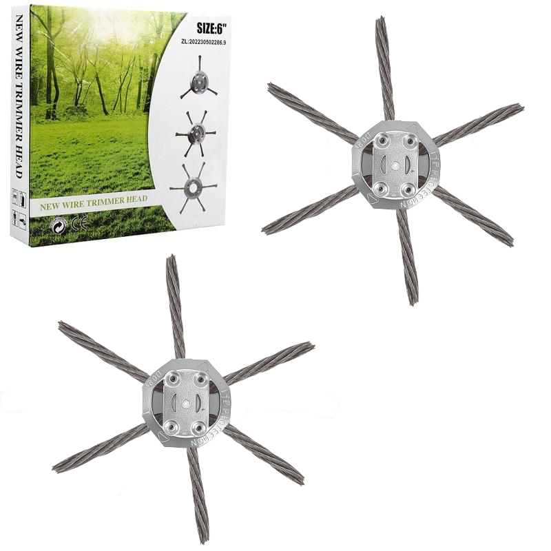 🔥 6" Steel Wire Brush Cutter for Electric Trimmers | Tough on Weeds & Rust👨🌾