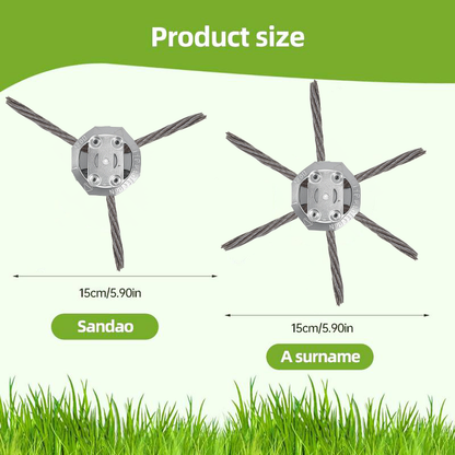 🔥 6" Steel Wire Brush Cutter for Electric Trimmers | Tough on Weeds & Rust👨‍🌾