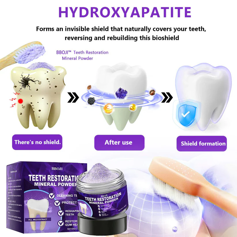 🦷 BBOJI™ Teeth Restoration Mineral Powder – Stronger Teeth, Healthier Smile, Visible Results ✨