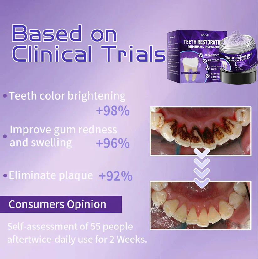 🦷 BBOJI™ Teeth Restoration Mineral Powder – Stronger Teeth, Healthier Smile, Visible Results ✨