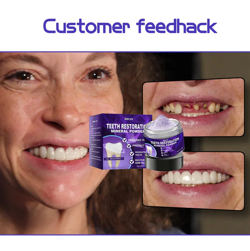 🦷 BBOJI™ Teeth Restoration Mineral Powder – Stronger Teeth, Healthier Smile, Visible Results ✨