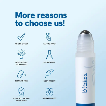 Blizkox™ Hair Growth Roll-On Serum – See hair growth in 4 weeks