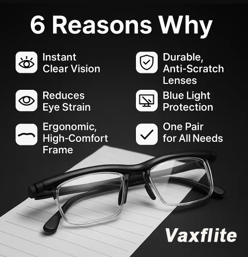 【ADJUSTABLE FOCUS GLASSES】See Every Moment Clearly With Vaxflite!