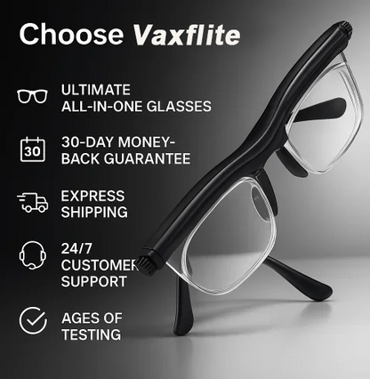 【ADJUSTABLE FOCUS GLASSES】See Every Moment Clearly With Vaxflite!