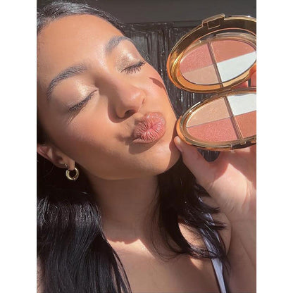 🌺Glow wardrobe eye & cheek palette - eyeshadow and highlighter makeup⏰