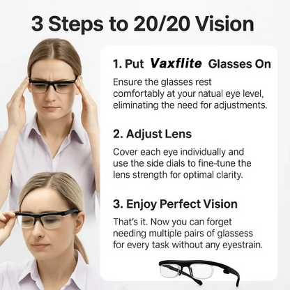 【ADJUSTABLE FOCUS GLASSES】See Every Moment Clearly With Vaxflite!